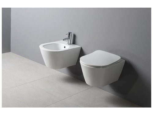 Sanovit AVVA fali WC - rimless - perem nélkül - rejtett szerelésű - mély öblítésű