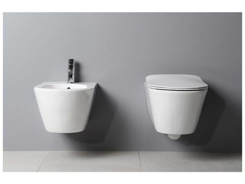 Sanovit AVVA fali WC - rimless - perem nélkül - rejtett szerelésű - mély öblítésű