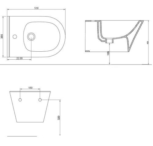 Sanovit BRILLA fali BIDÉ BIDÉ