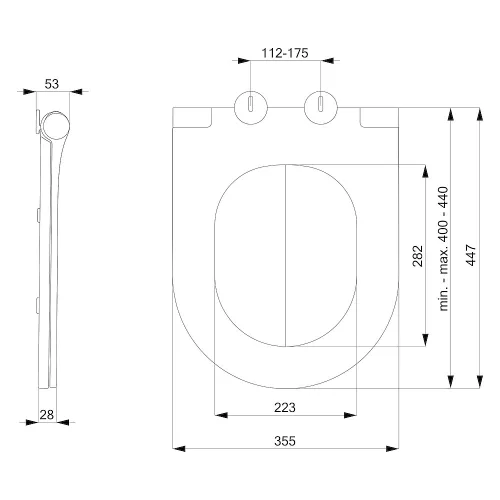 Sapho AVVA Slim Wc ülőke duroplast, softclose, easy take (100787)