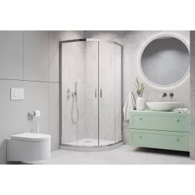   H2O COMFORT A 80x80x190cm zuhanykabin íves króm 5mm EasyClean üveg