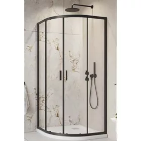   H2O COMFORT A 90x90x190cm zuhanykabin íves fekete 5mm EasyClean üveg