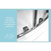 H2O COMFORT D 100x80x190cm zuhanykabin szögletes króm 5mm EasyClean üveg 10258010-01-01