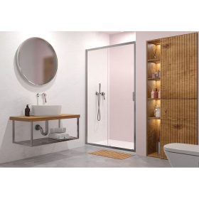   H2O COMFORT DWJ zuhanyajtó 130cm toló króm 5mm EasyClean üveg