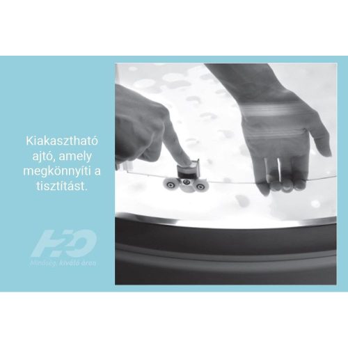 H2O COMFORT DWJ zuhanyajtó 140cm toló króm 5mm EasyClean üveg