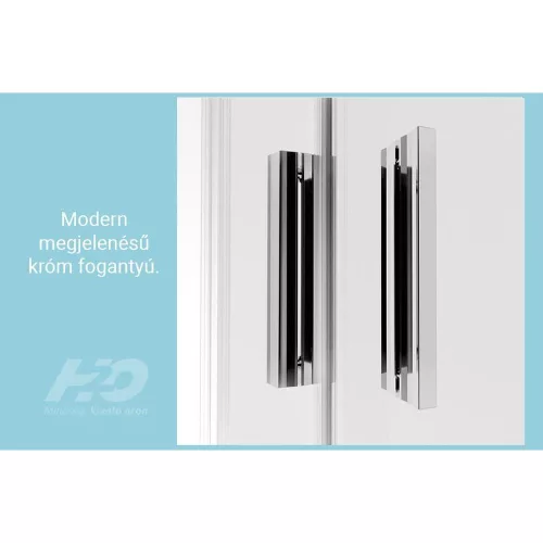 H2O COMFORT S oldalfal 80cm DWJ zuhanyajtóhoz króm 5mm EasyClean üveg