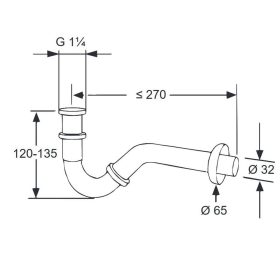 KLUDI bidé csőszifon
