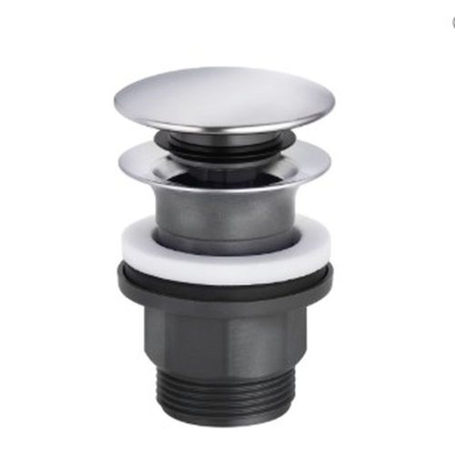 KLUDI-PUSH-OPEN leeresztő műanyag, túlfolyós, fehér