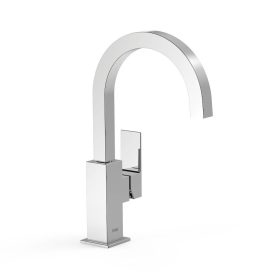   Cuadro-Tres mosdó csaptelep, magas íves forgatható kifolyóval, króm