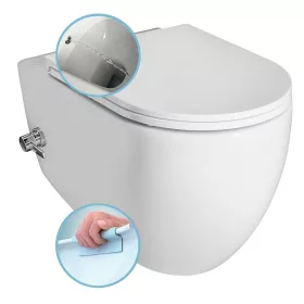   Sapho INFINITY fali WC bidé funkcióval, hidegvizes csapteleppel, Rimless,       36,5x53 cm, ülőke nélkül