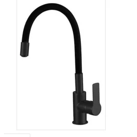   Aqualine-Sapho LORE mosogató csaptelep flexibilis kifolyóval, matt fekete (1106-70B)