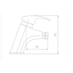 Aqualine-Sapho KASIOPEA bidécsaptelep, króm (1107-03)