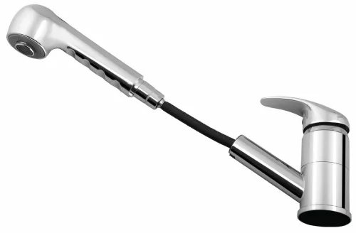 Aqualine-Sapho KASIOPEA Mosogató csaptelep kihúzható zuhanyfejjel (50cm) króm   (1107-70)