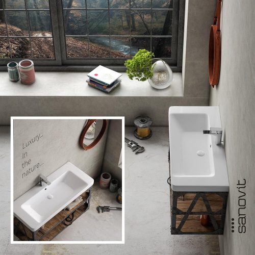 Sanovit LUXURY porcelán mosdókagyló 80 x 46 cm