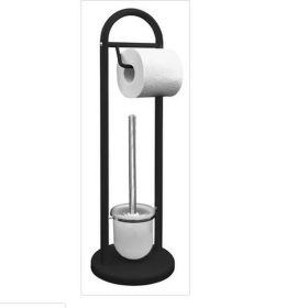   Sapho Ridder UNIQUE álló WC-kefe és papírtartó, fekete 11109410