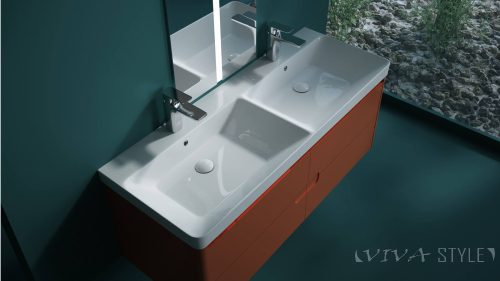 Sanovit LUXURY porcelán mosdókagyló - dupla - 120 x 46 cm