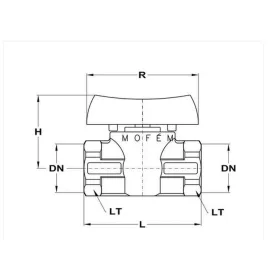 Mofém FLEXUM Golyóscsap 1" BB gázra 113-0069-40