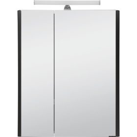 Polwood TOLEDO 65 tükrös szekrény fekete 63x83,3x21,5cm