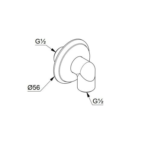 KLUDI-1926 gégecsőcsatlakozóív, aranyozott 23 ct
