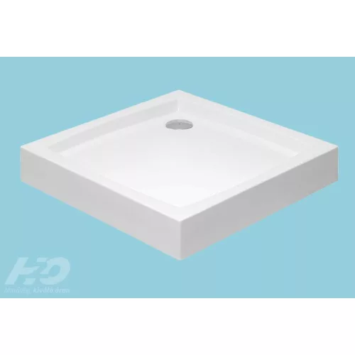H2O NERO C 80x80x14cm szögletes zuhanytálca szifonnal