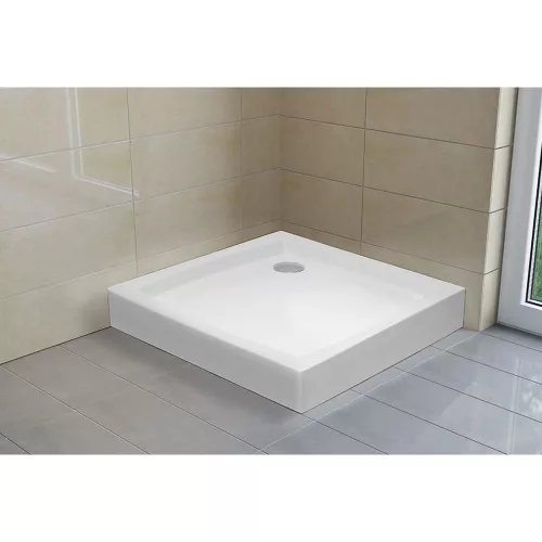 H2O NERO C 80x80x14cm szögletes zuhanytálca szifonnal