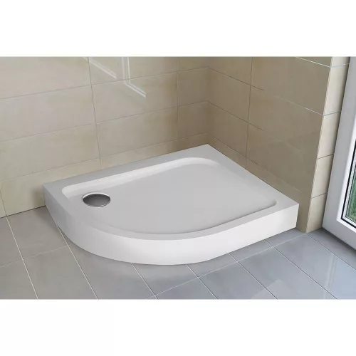 H2O NERO E 100x80x14cm íves zuhanytálca JOBBOS, szifonnal
