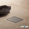 Pestan zuhanyfolyóka Confluo Standard fekete üveg 10 x 10 cm