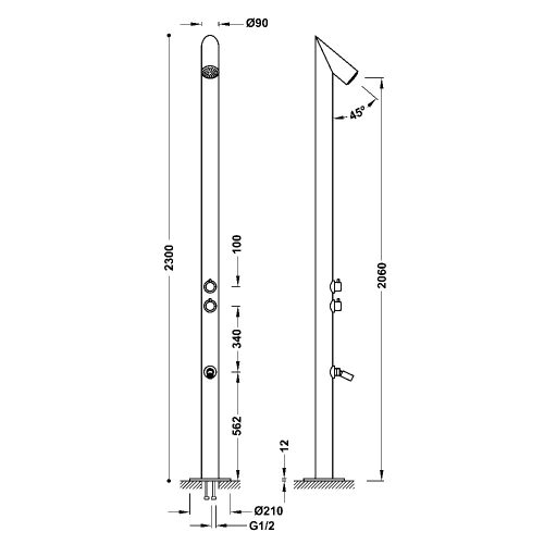 Tres Swimming pool Úszómedence zuhanyzó 13499501