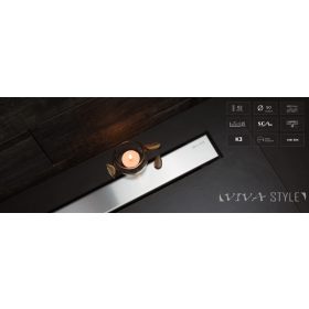   Pestan zuhanyfolyóka Confluo Frameless Line FEHÉR üveg 85 cm