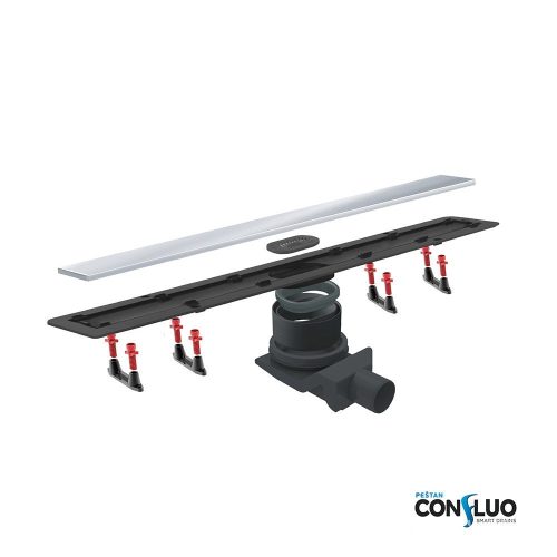 Pestan zuhanyfolyóka Confluo Frameless Line 55 cm