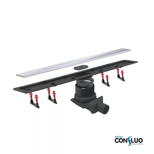 Pestan zuhanyfolyóka Confluo Frameless Line 95 cm
