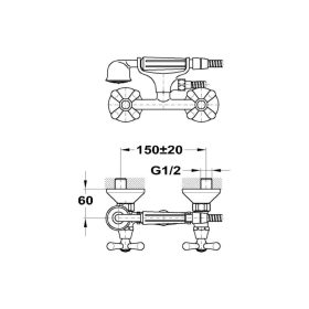 Mofém Treff  fali zuhanycsaptelep szettel 143-0006-00