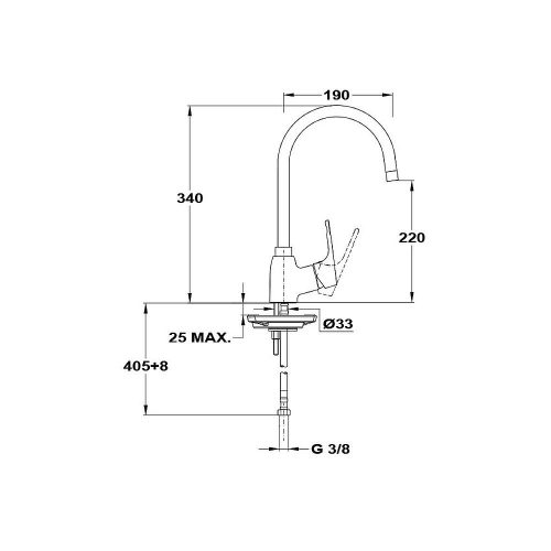 Mofém Junior Evo álló mosogató csaptelep 190 mm 152-0067-00