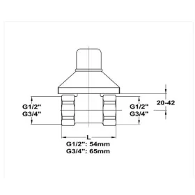 Mofém Csempeszelep 3/4" kék (164-0016-00)