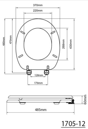 Aqualine-Sapho WC-ülőke MDF cseresznye (1705-12)