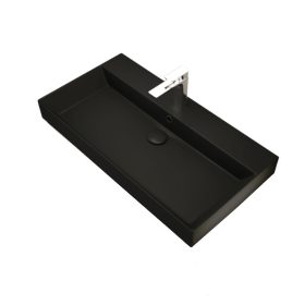   Sanovit STANCE- MATT FEKETE - porcelán mosdókagyló - 60 x 45,5 cm