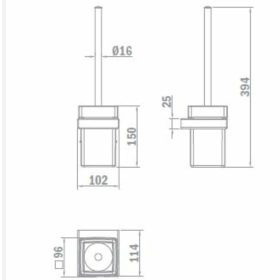 Strohm-Teka Formentera Wc kefe tartó Króm 170850200