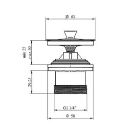   Mofém Hello Pull-up stop leeresztőszelep mosdóba (173-0039-17)