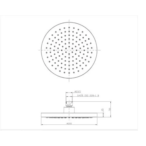 EVO zuhanyfej d200mm 175-0001-00 Mofém * vízkőmentes