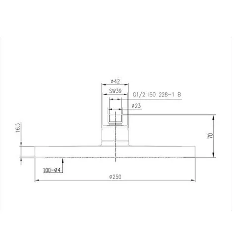 EVO X Zuhanyfej d250mm 175-0006-00 Mofém * vízkőmentes