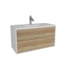 Strohm-Teka Sense 2 fiókos mosdószekrény 80x45x54cm Halifax natúr tölgy 187100002