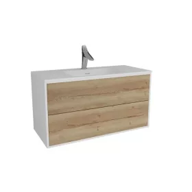   Strohm-Teka Sense 2 fiókos mosdószekrény 100x45x54cm Halifax natúr tölgy 187100005
