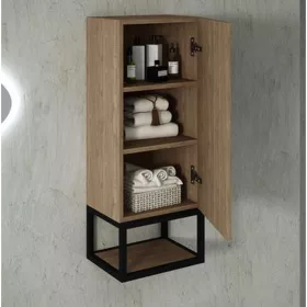   Strohm-Teka Itaca oldalszekrény  90x35x27 Dió/Fekete, jobbos 187130004