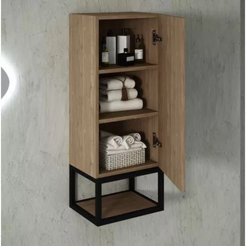 Strohm-Teka Itaca oldalszekrény  90x35x27 Dió/Fekete, balos 187130013