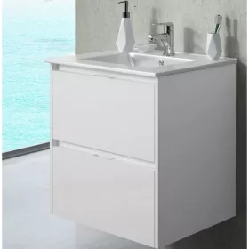   Strohm-Teka Inca 2 fiókos mosdószekrény 80x45x60cm Fényes fehér 187150002