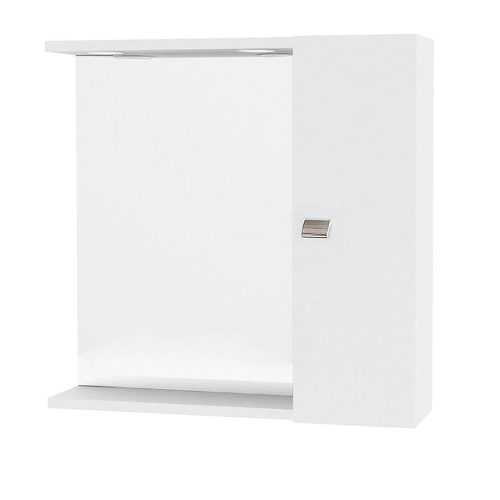 SaviniDue Tükrösszekrény Led lámpával 58x57/15,5cm fényes fehér 199/LED