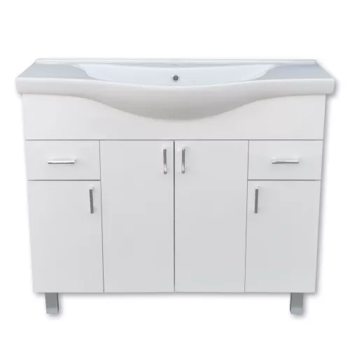 Viva Style EKONOMIK 100 lábon álló fürdőszobabútor, Sanovit Albatros 10100 mosdókagylóval 100 cm
