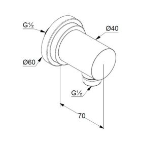 KLUDI-NOVA FONTE Classic gégecsőcsatlakozó