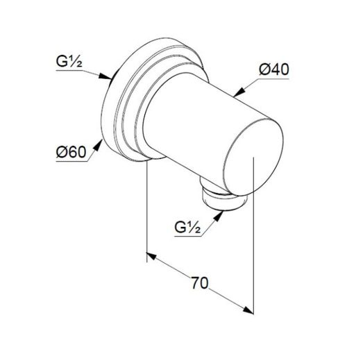 KLUDI-NOVA FONTE Classic gégecsőcsatlakozó