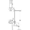 Project-Tres falsík alatti zuhanyrendszer MATT FEKETE (termosztátos csap váltóval + fejzuhany + kézizuhany) 21125005NM